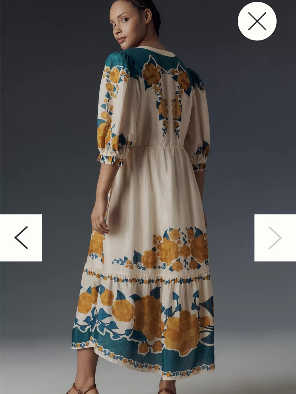 Farm Rio x
Anthropologie Puff-Sleeve Printed Midi
Dress. Size L - Picture 2 of 11
